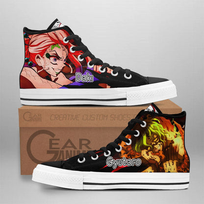 Demon Slayer Shoes Gyutaro and Daki High Top Anime Shoes