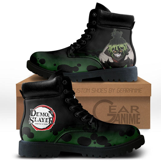 Demon Slayer Shoes Gyutaro Boots Shoes Anime Custom