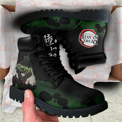 Demon Slayer Shoes Gyutaro Boots Shoes Anime Custom