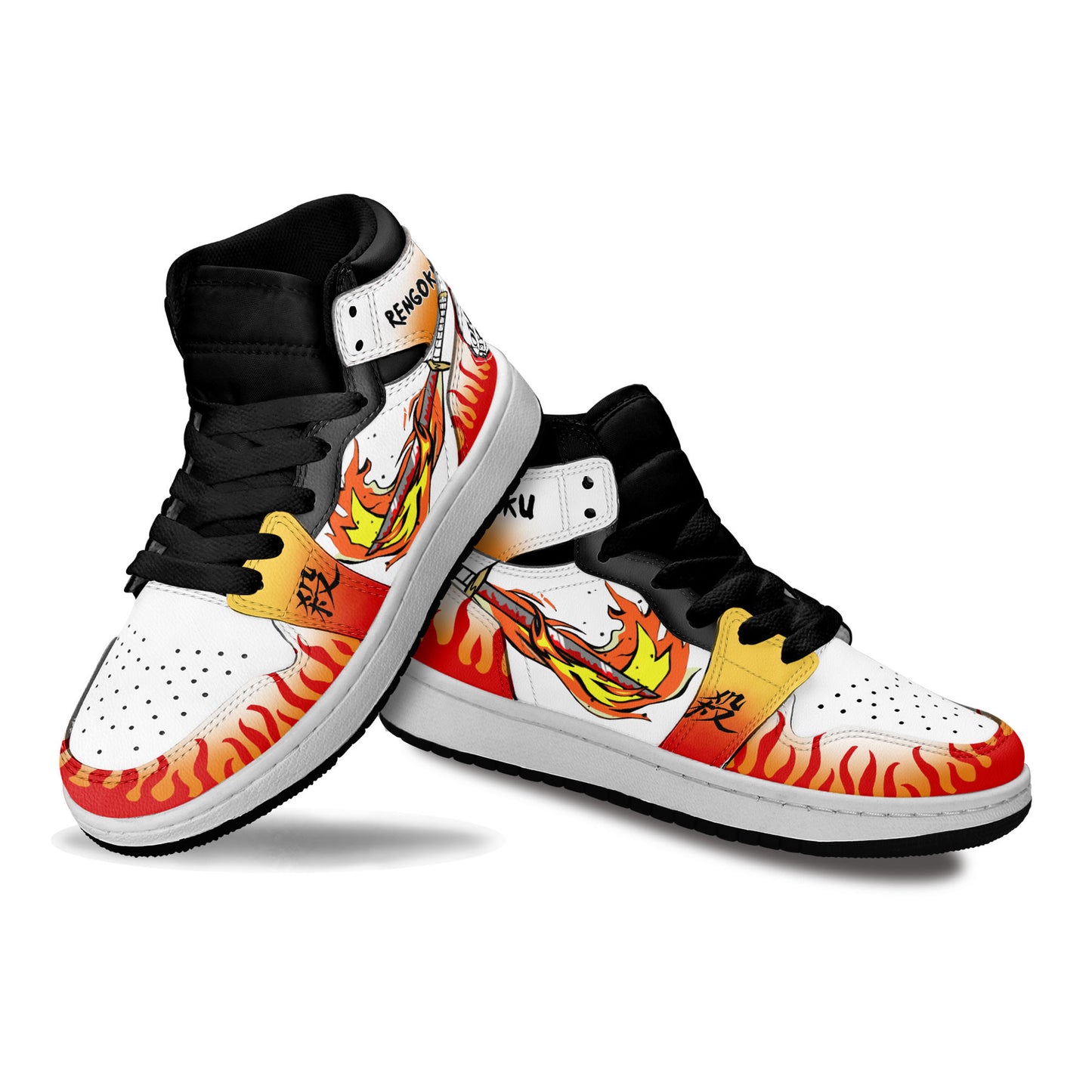 Demon Slayer Shoes Kyojuro Rengoku Flame Breathing Kids Sneakers MV0103