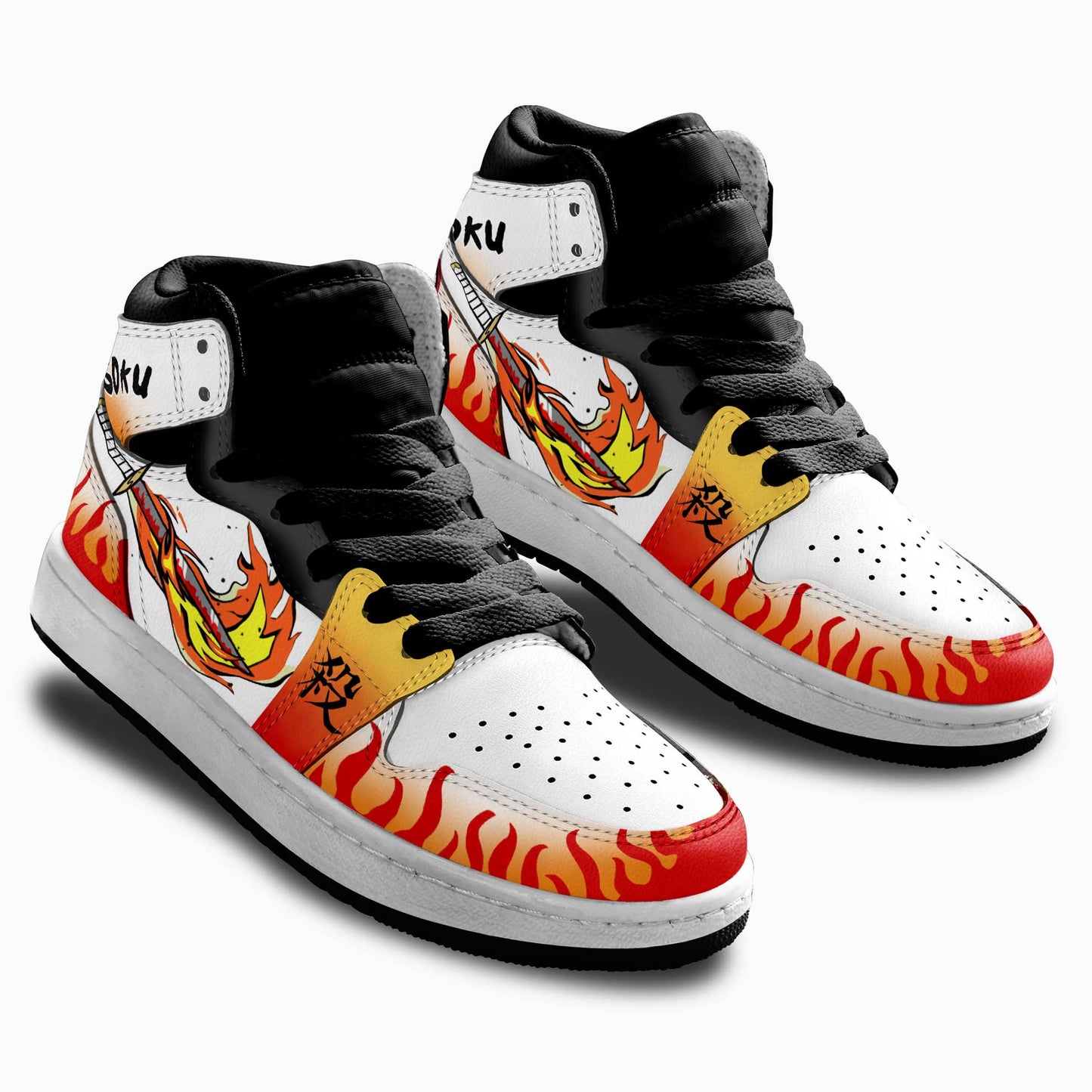 Demon Slayer Shoes Kyojuro Rengoku Flame Breathing Kids Sneakers MV0103