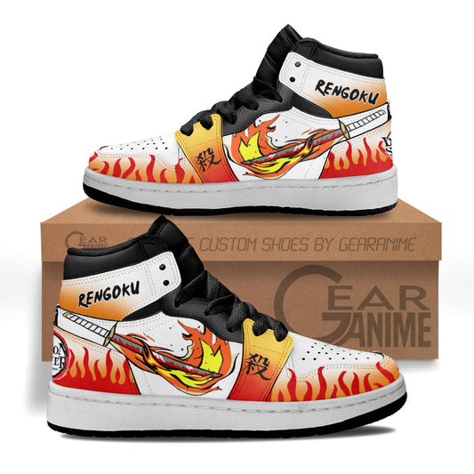 Demon Slayer Shoes Kyojuro Rengoku Flame Breathing Kids Sneakers MV0103