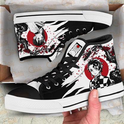 Demon Slayer Shoes Kamado Tanjro Kanao High Top