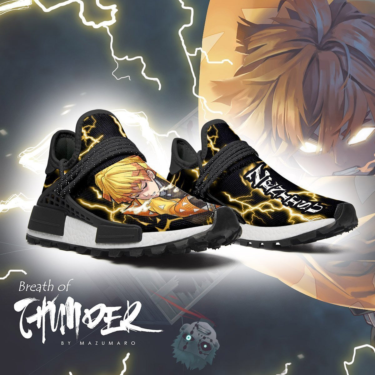 Demon Slayer Shoes Zenitsu Agatsuma Shoes Thunder Breathing Shoes TT07NM