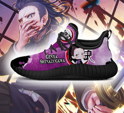 Demon Slayer Shoes Genya Reze Shoes Costume Sneakers RZ-BLA