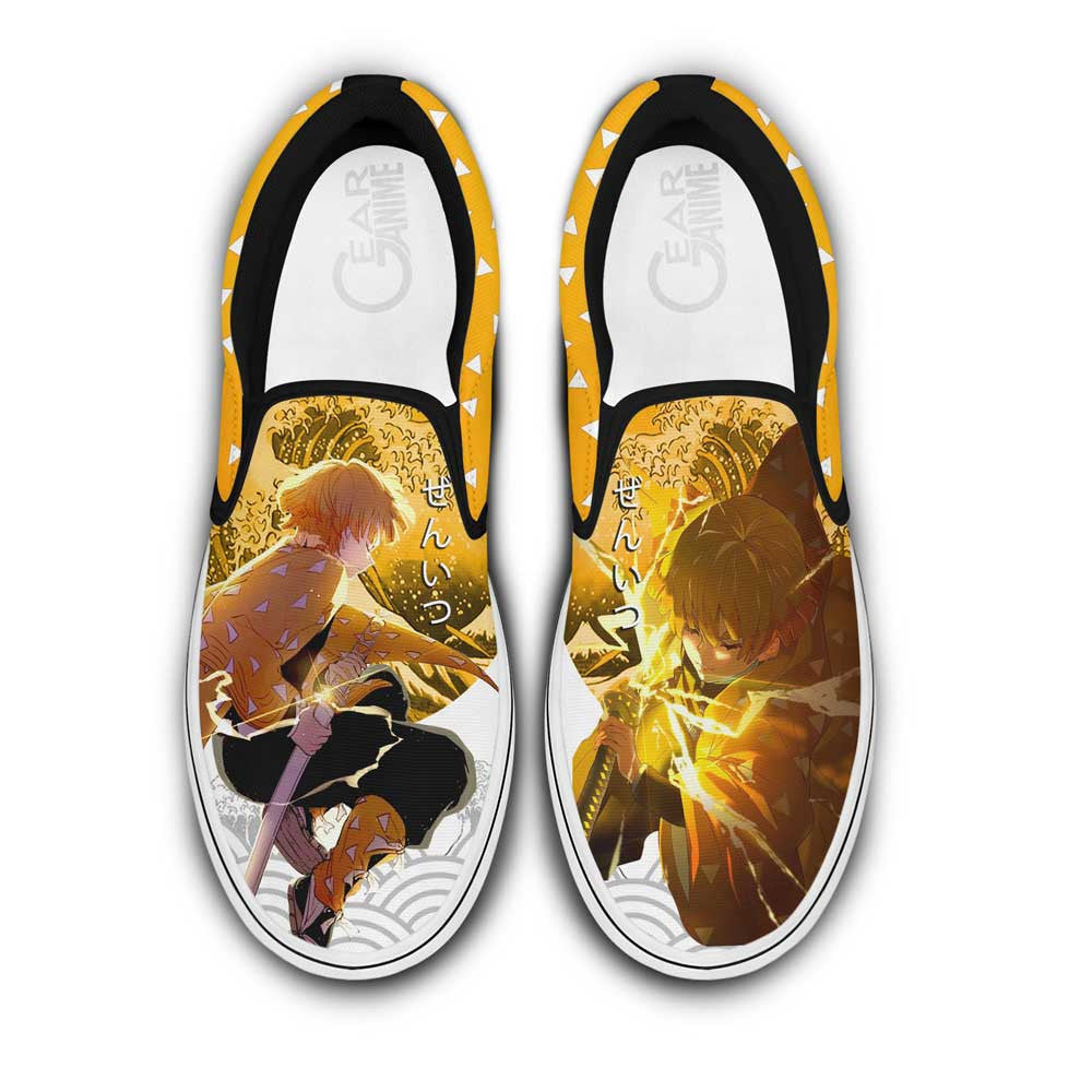 Demon Slayer Shoes Zenitsu Agatsuma Thunder Slip-On Shoes NTT090