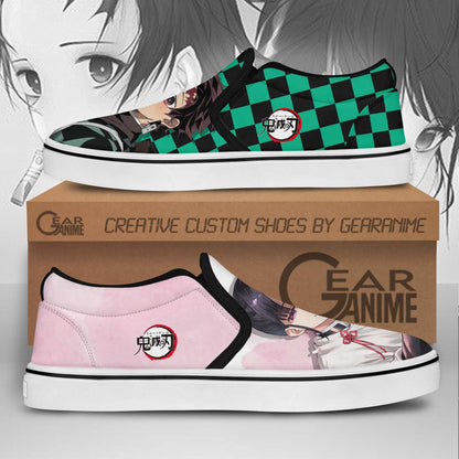 Demon Slayer Shoes Kamado Tanjiro Sun Breathing High Top Shoes Demon Slayer Anime