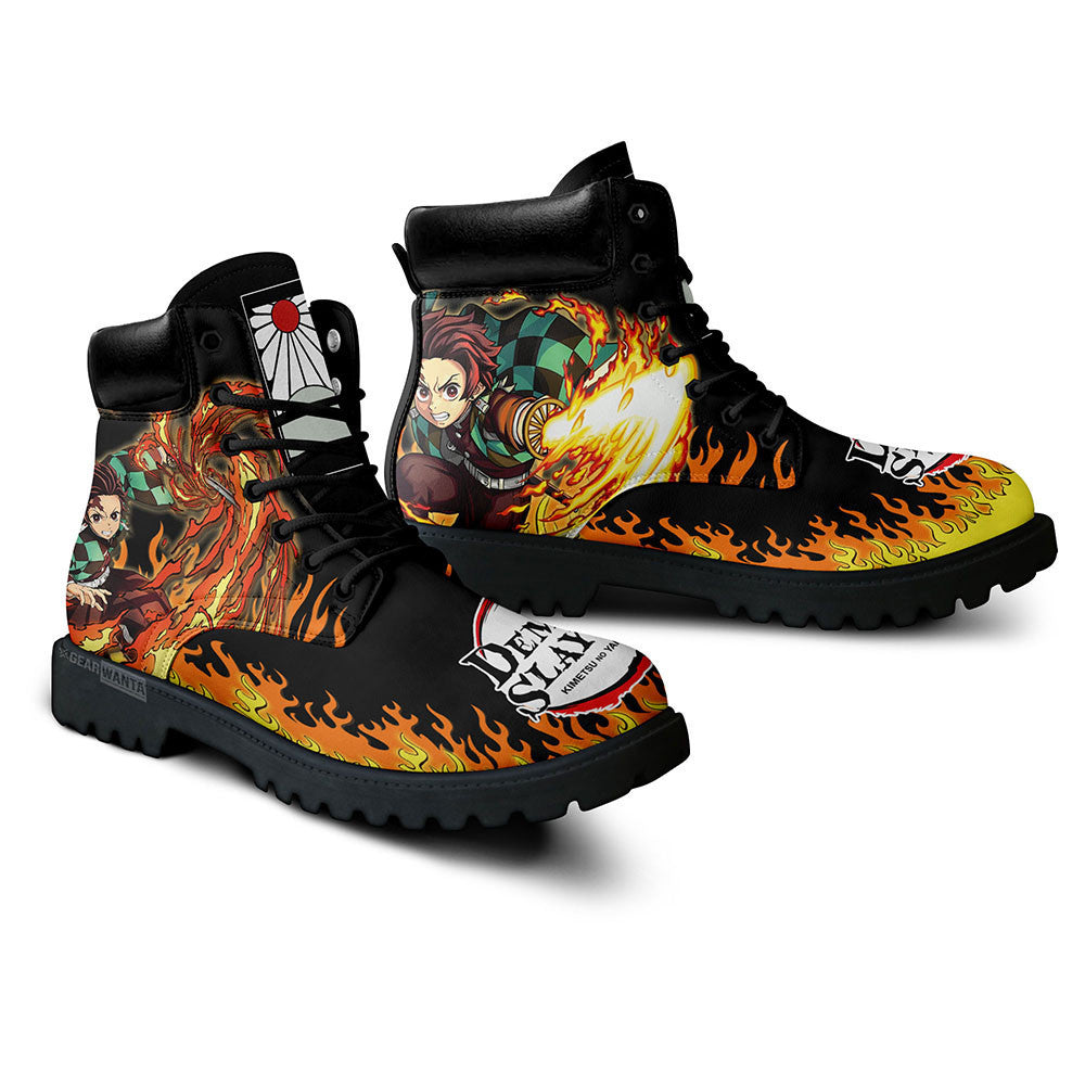 Demon Slayer Shoes Kamado Tanjro Boots Shoes Anime Custom