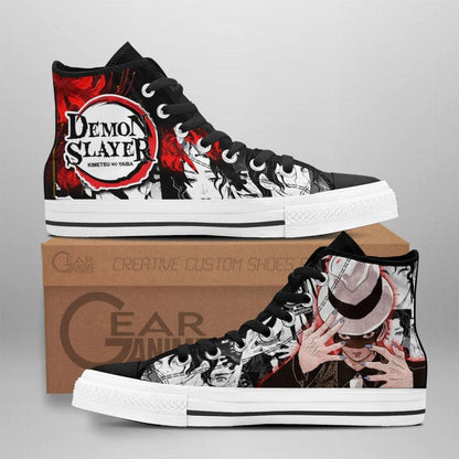 Demon Slayer Shoes Muzan High Top Shoes