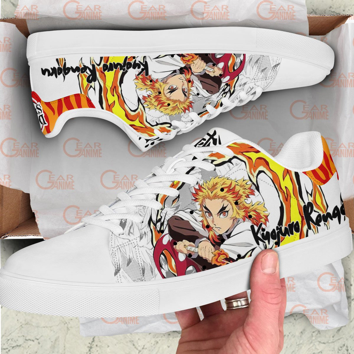 Demon Slayer Shoes Mitsuri Kanroji Boots Shoes Anime Custom