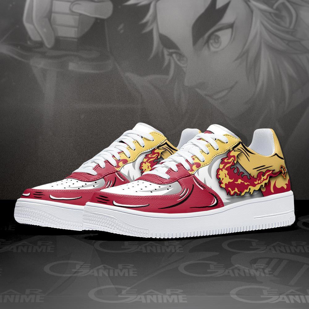 Demon Slayer Shoes Rengoku Air Sneakers Sun Breathing06