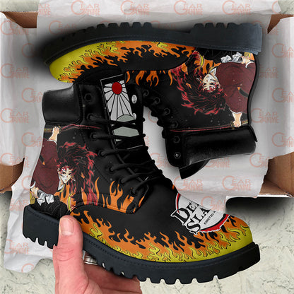 Demon Slayer Shoes Yoriichi Tsugikuni Boots Shoes Anime Custom