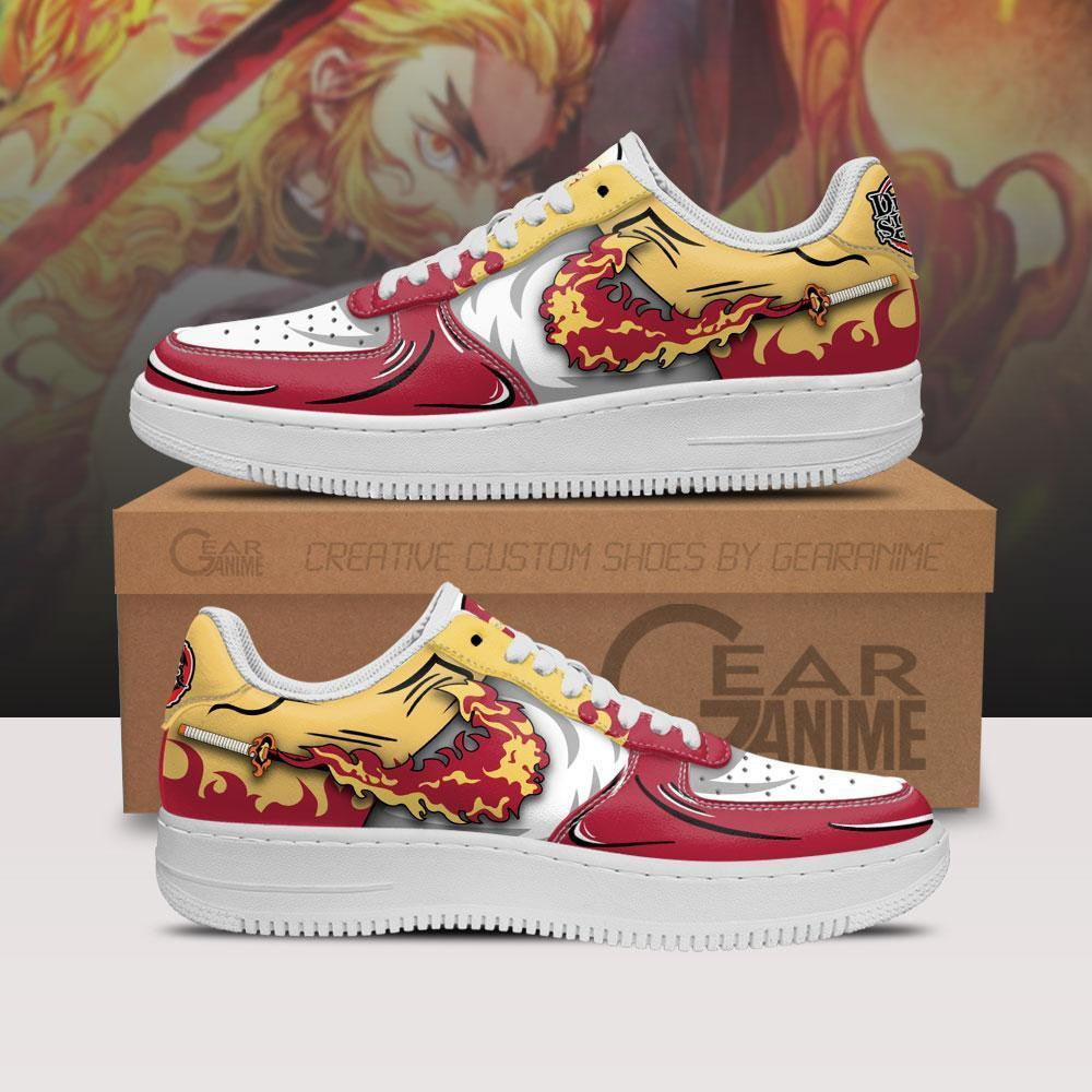 Demon Slayer Shoes Rengoku Air Sneakers Sun Breathing06