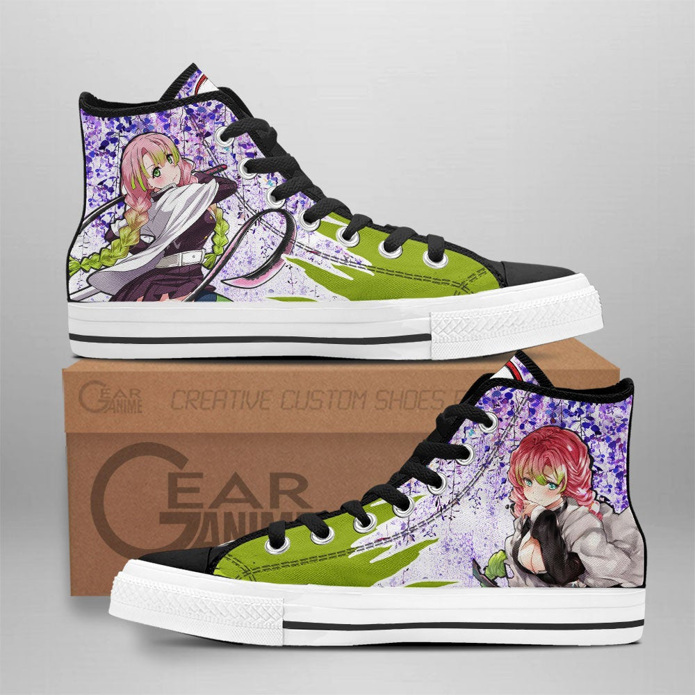 Demon Slayer Shoes Mitsuri Kanroji High Top Shoes Wisteria