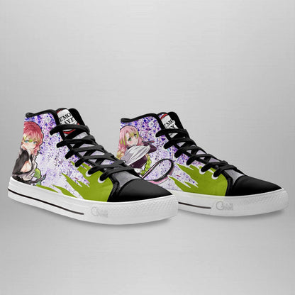 Demon Slayer Shoes Mitsuri Kanroji High Top Shoes Wisteria