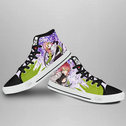 Demon Slayer Shoes Mitsuri Kanroji High Top Shoes Wisteria