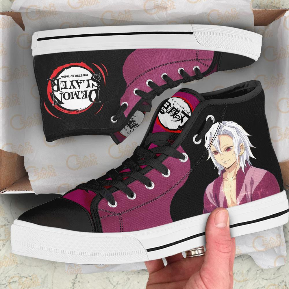 Demon Slayer Shoes Uzui Tengen No Makeup High Top Shoes NTT151