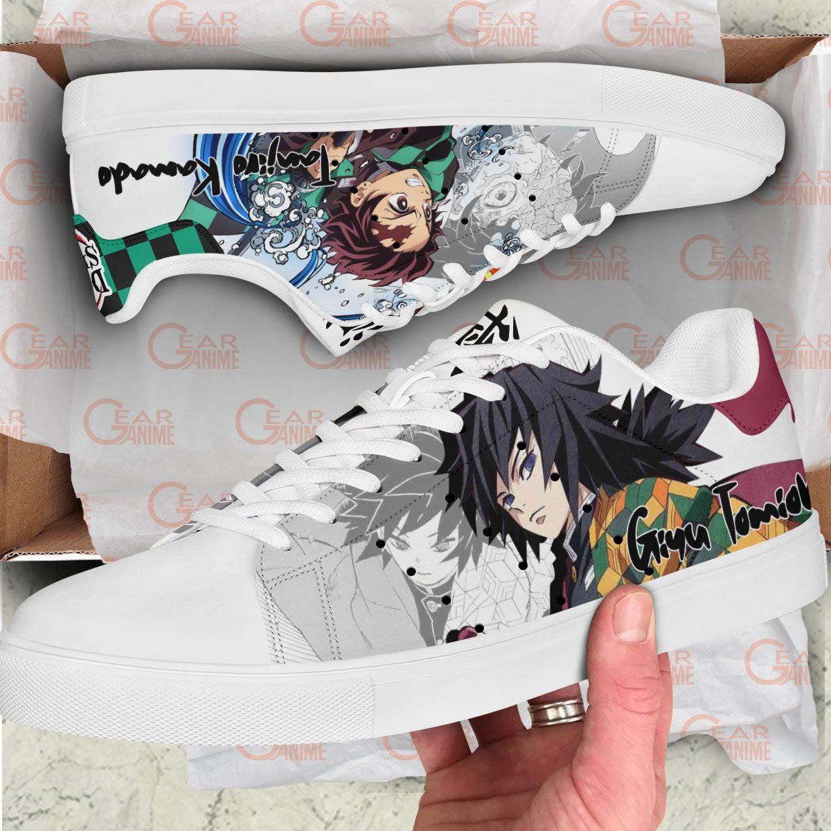 Demon Slayer Shoes Tanjro and Zenitsu Agatsuma Stan Shoes MV2511