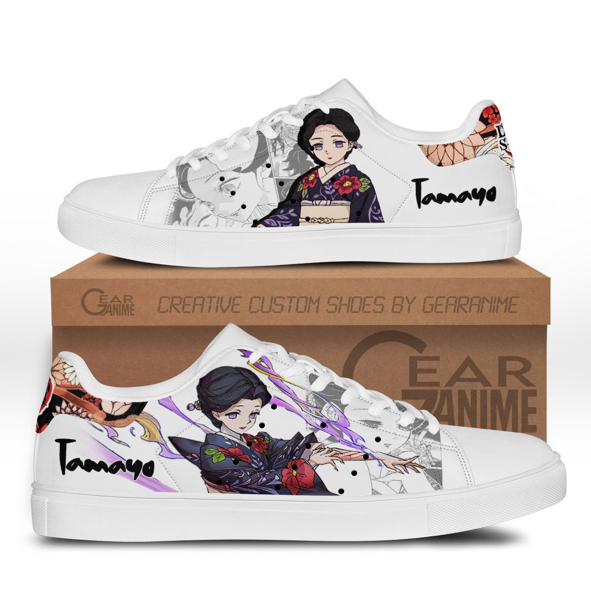 Demon Slayer Shoes Gyomei Himejima High Top Shoes Wisteria