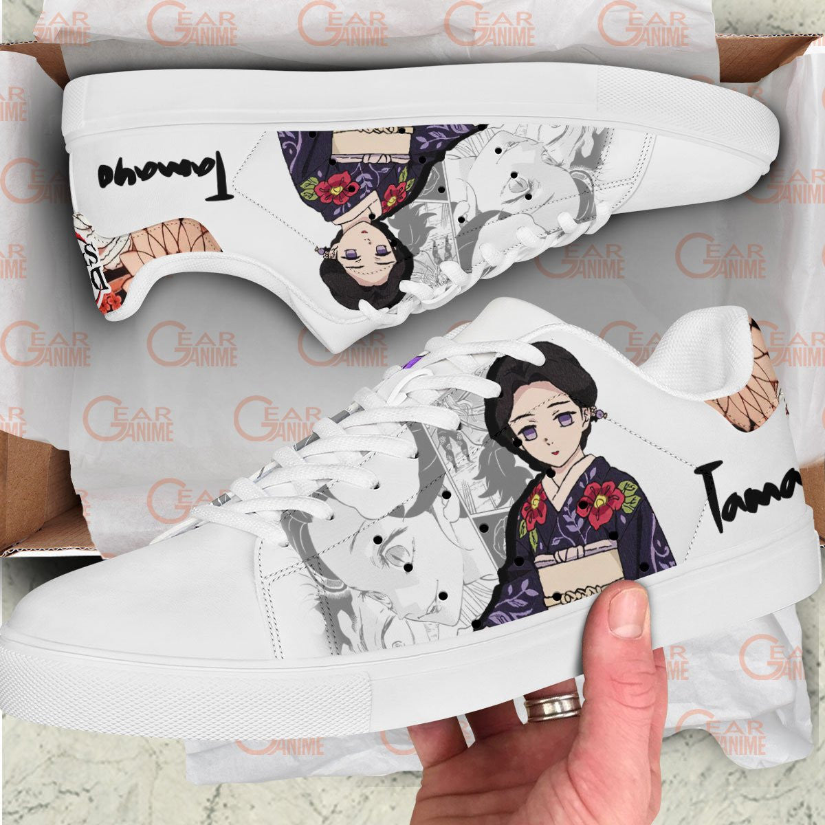 Demon Slayer Shoes Gyomei Himejima High Top Shoes Wisteria