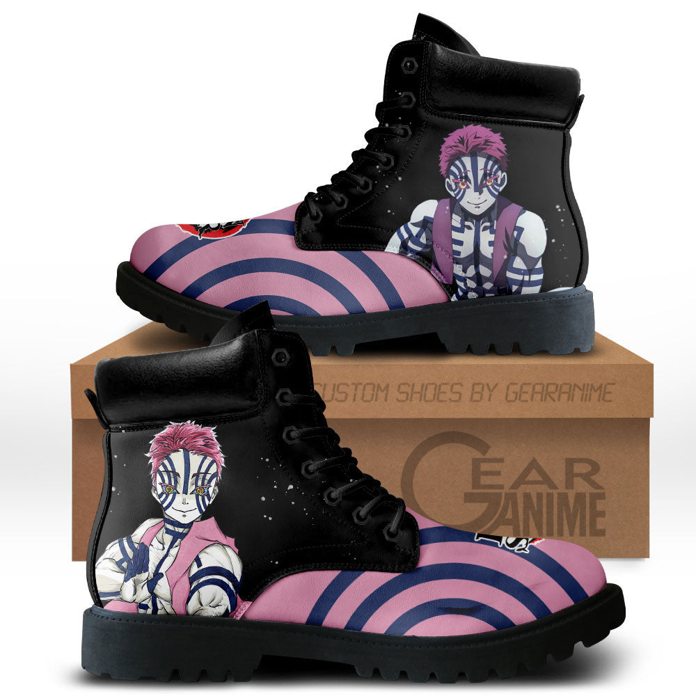 Demon Slayer Shoes Akaza Boots Shoes Anime Custom MV0512