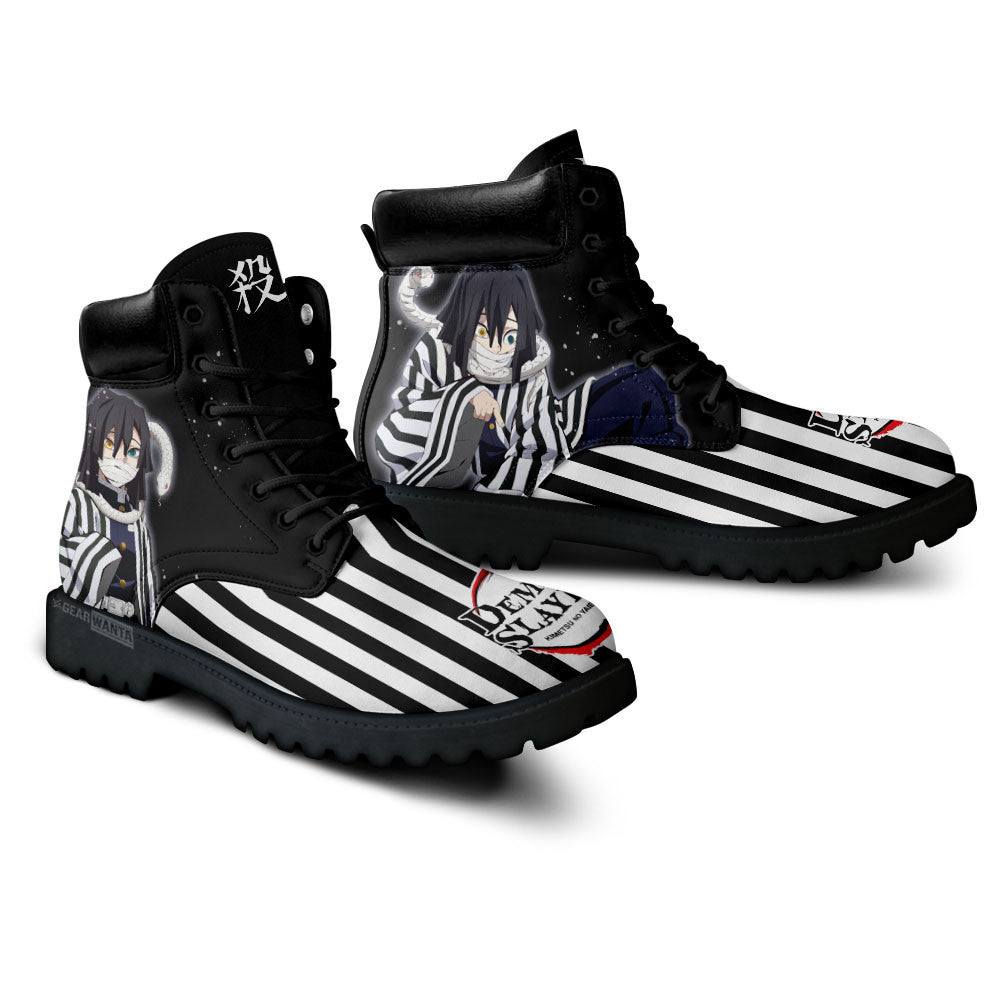 Demon Slayer Shoes Obanai Iguro Boots Shoes Anime Custom MV0512