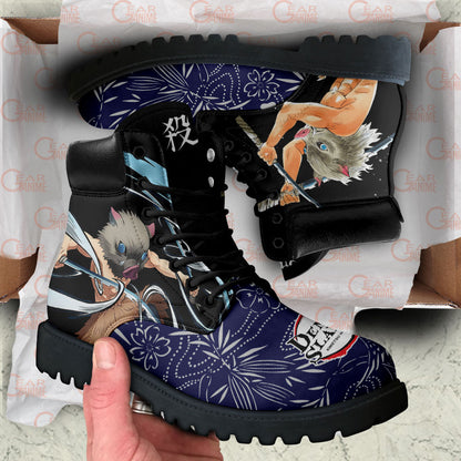 Demon Slayer Shoes Inosuke Boots Shoes Anime Custom MV0512