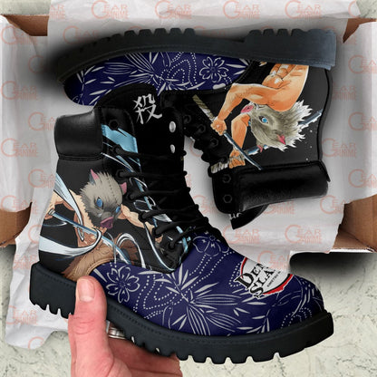 Demon Slayer Shoes Gyutaro Boots Shoes Anime Custom MV0512