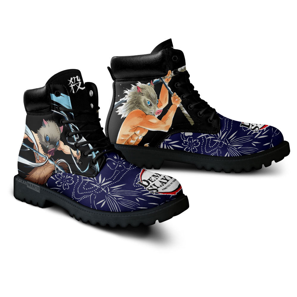 Demon Slayer Shoes Inosuke Boots Shoes Anime Custom MV0512