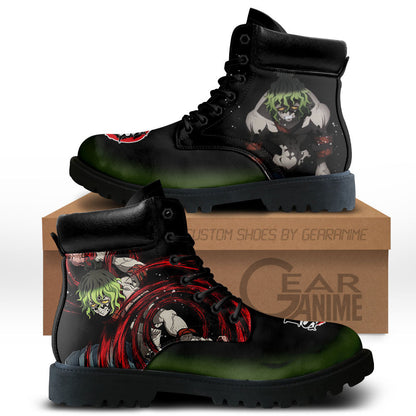 Demon Slayer Shoes Gyutaro Boots Shoes Anime Custom MV0512