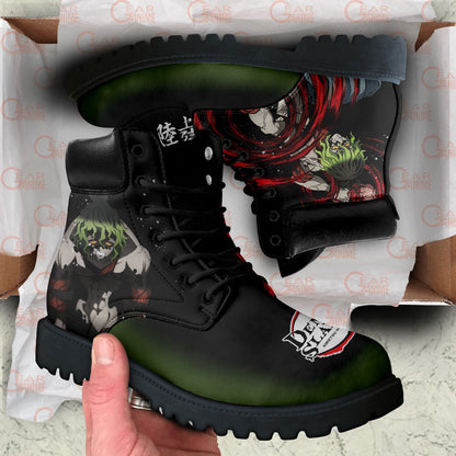 Demon Slayer Shoes Gyutaro Boots Shoes Anime Custom MV0512