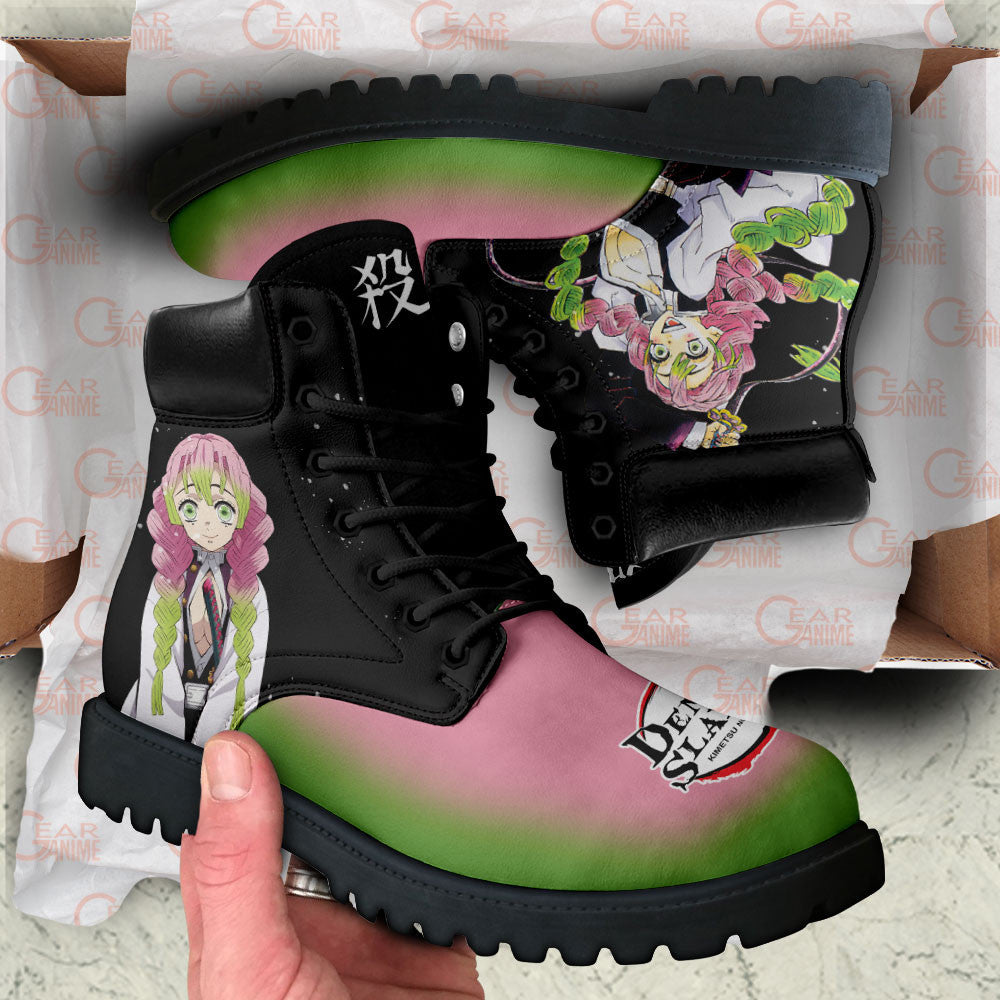 Demon Slayer Shoes Mitsuri Kanroji Boots Shoes Anime Custom MV0512