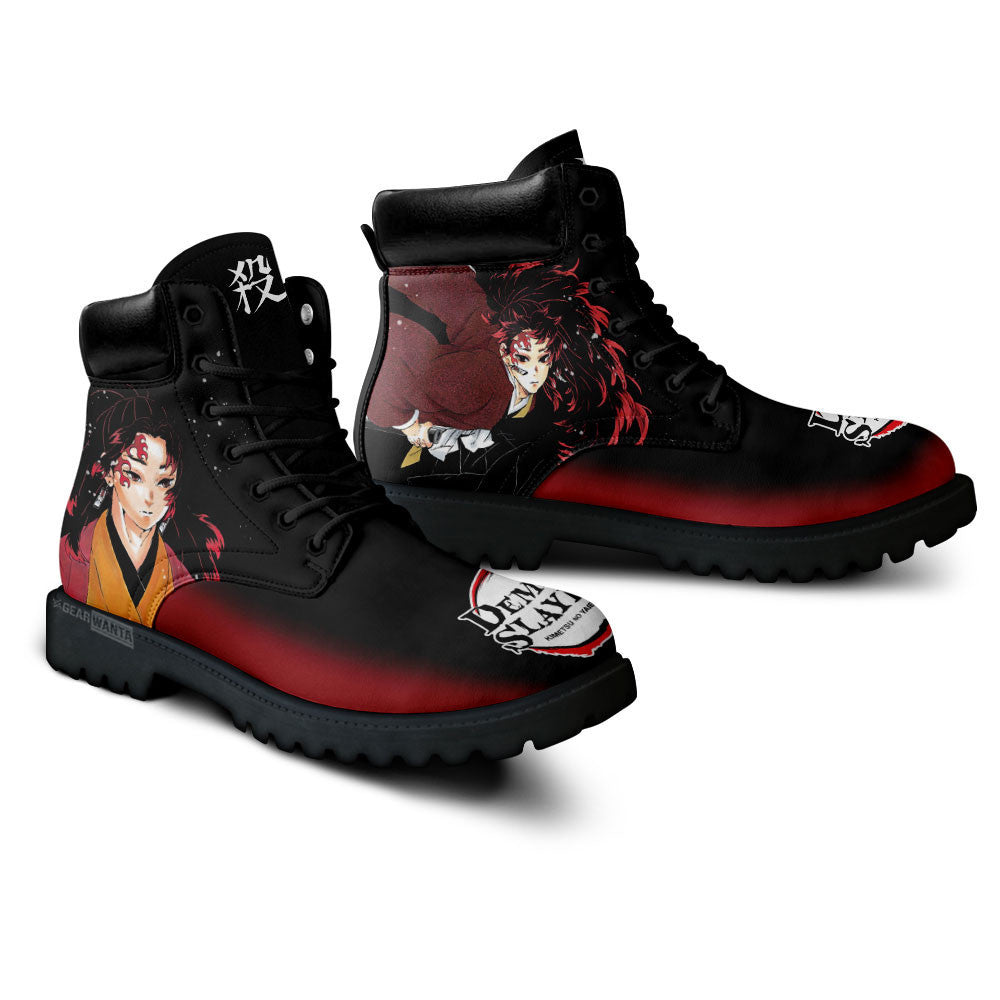 Demon Slayer Shoes Yoriichi Tsugikuni Boots Shoes Anime Custom MV0512