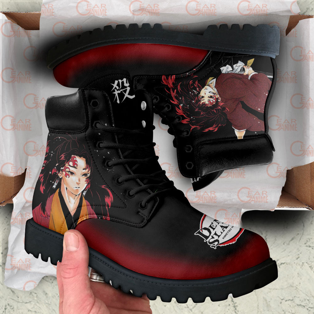 Demon Slayer Shoes Yoriichi Tsugikuni Boots Shoes Anime Custom MV0512