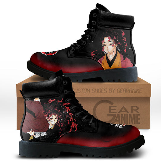 Demon Slayer Shoes Yoriichi Tsugikuni Boots Shoes Anime Custom MV0512