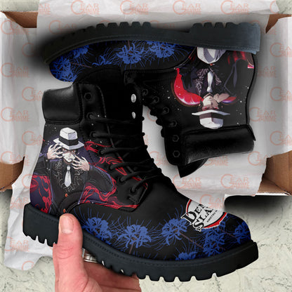 Demon Slayer Shoes Muzan Kibutsuji Boots Shoes Anime Custom MV0512