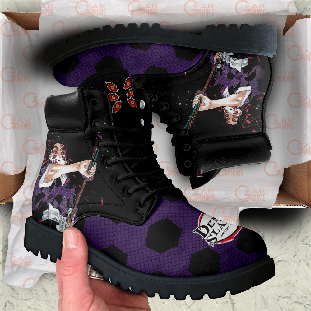 Demon Slayer Shoes Kokushibo Boots Shoes Anime Custom MV0512