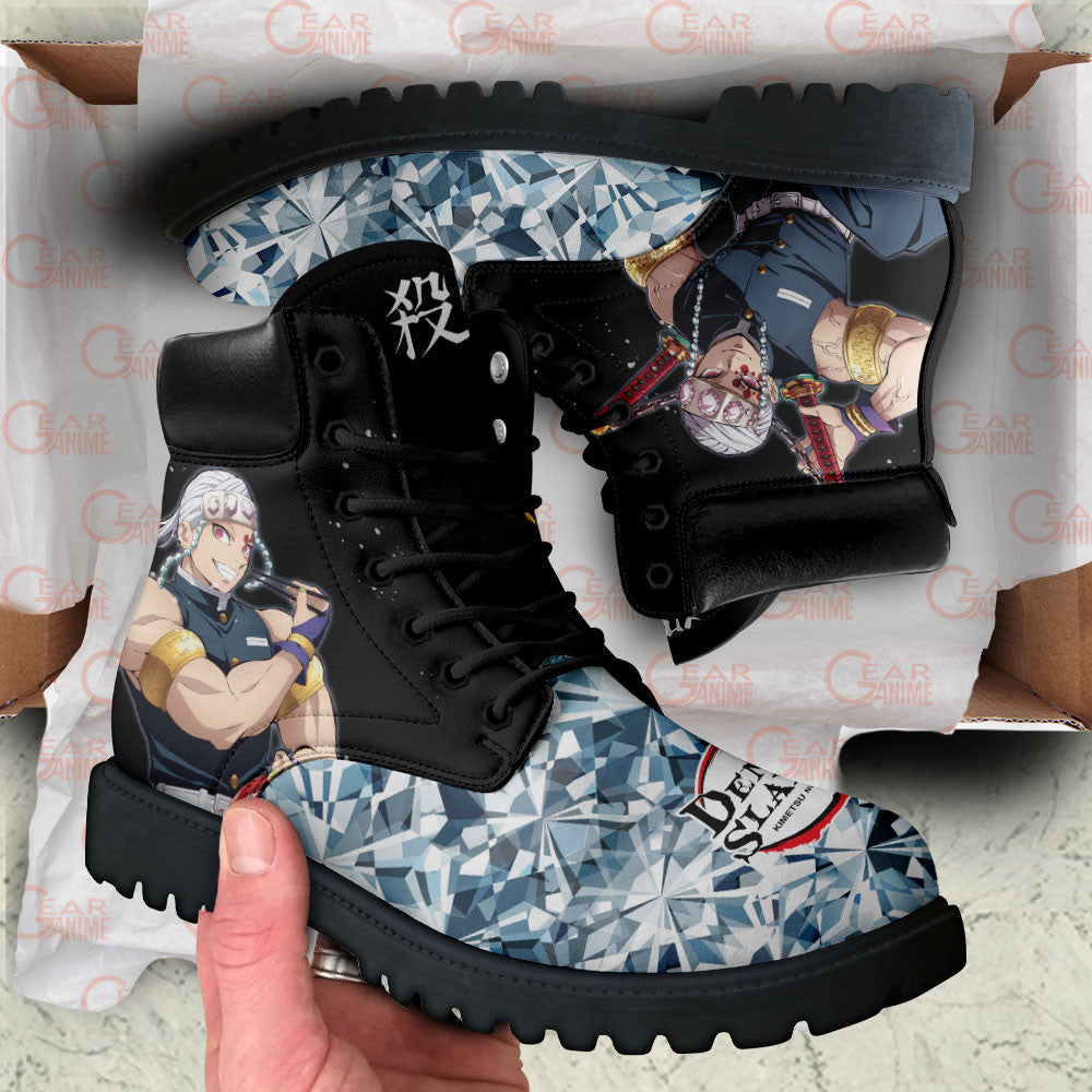 Demon Slayer Shoes Tengen Uzui Boots Shoes Anime Custom MV0512