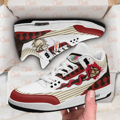 Demon Slayer Shoes Douma J3 Sneakers Custom Anime