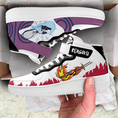 Akaza and Rengoku Sneakers Air Mid Custom Anime Shoes