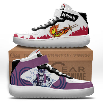 Akaza and Rengoku Sneakers Air Mid Custom Anime Shoes