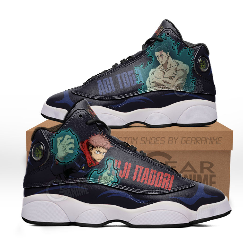 Aoi Todo and Yuji Itadori J13 Sneakers Jujutsu Kaisen Custom Anime Shoes