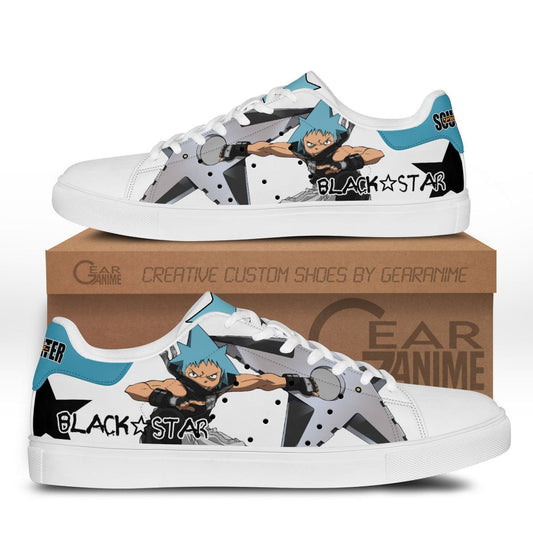 Black Star Skate Sneakers Custom Soul Eater Anime Shoes