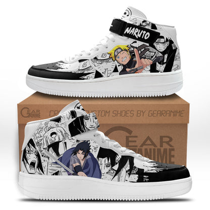 Custom Anime Sneakers Featuring Nrt Uzumaki and Sasuke – Naruto Manga