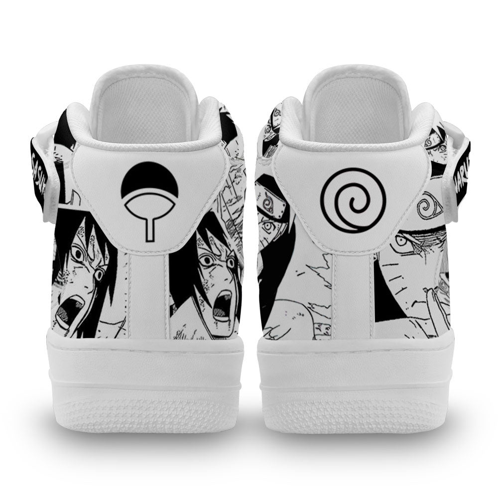 Custom Anime Sneakers Featuring Nrt Uzumaki and Sasuke – Naruto Manga