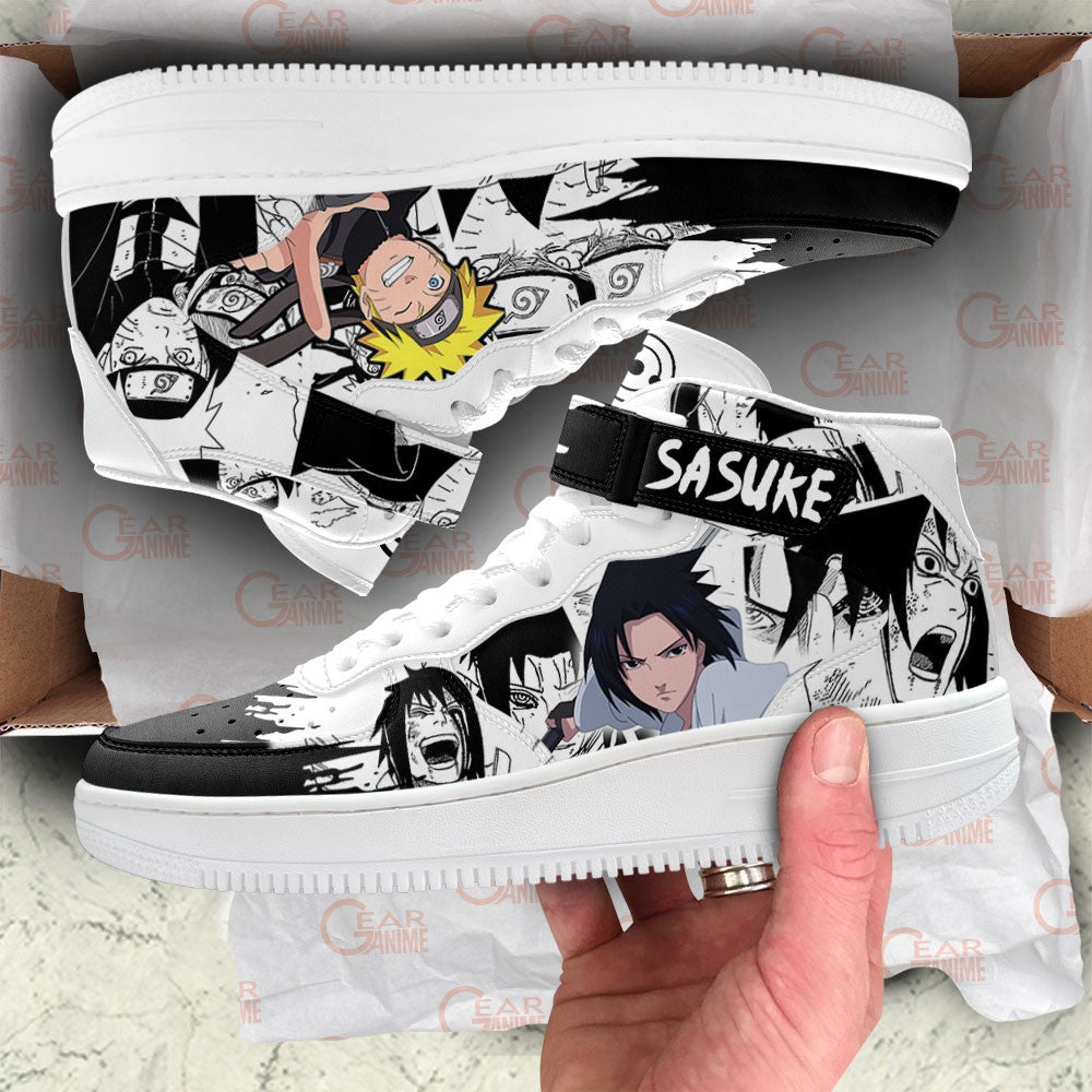 Custom Anime Sneakers Featuring Nrt Uzumaki and Sasuke – Naruto Manga