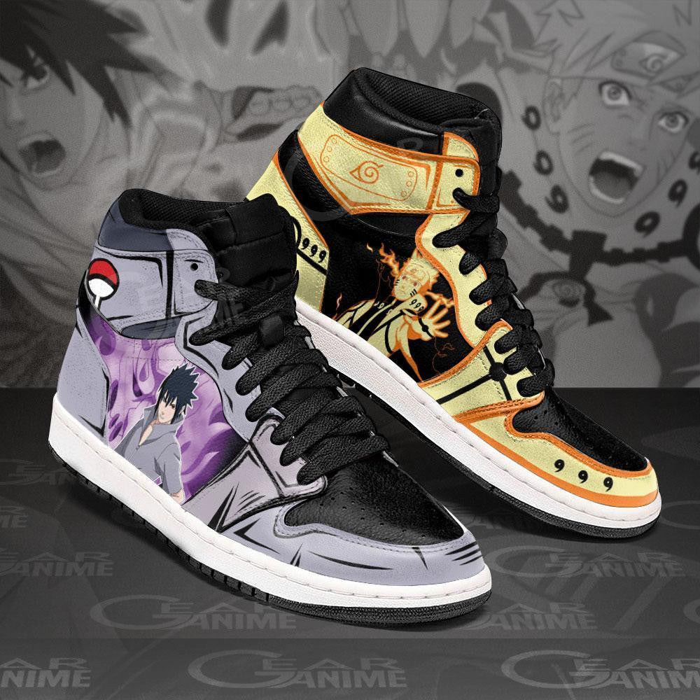 Custom Bijuu and Sasuke Susanoo Anime Sneakers – Naruto Shoes for Fans