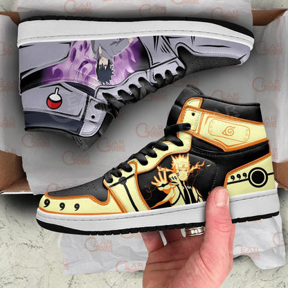 Custom Bijuu and Sasuke Susanoo Anime Sneakers – Naruto Shoes for Fans