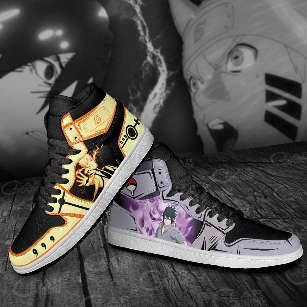 Custom Bijuu and Sasuke Susanoo Anime Sneakers – Naruto Shoes for Fans