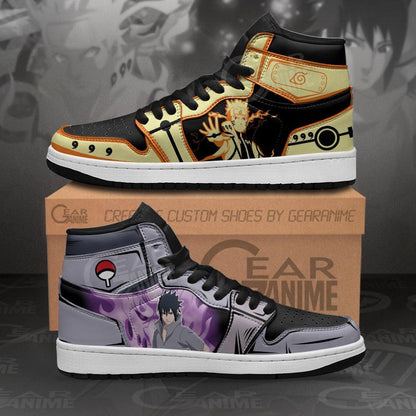 Custom Bijuu and Sasuke Susanoo Anime Sneakers – Naruto Shoes for Fans